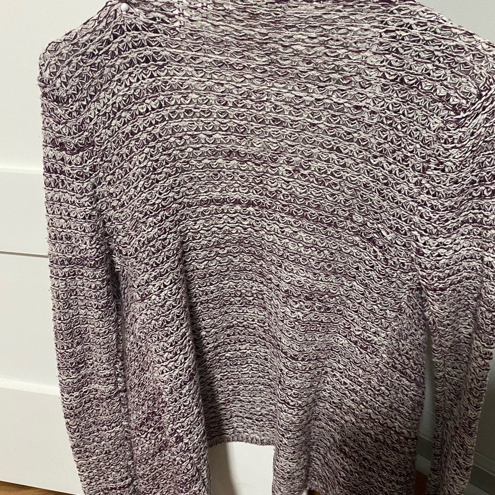 Women’s Purple and White Cardigan